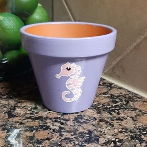Hand painted flower pot